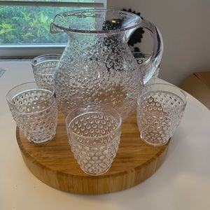 Acrylic Bubble Pitcher & glasses
